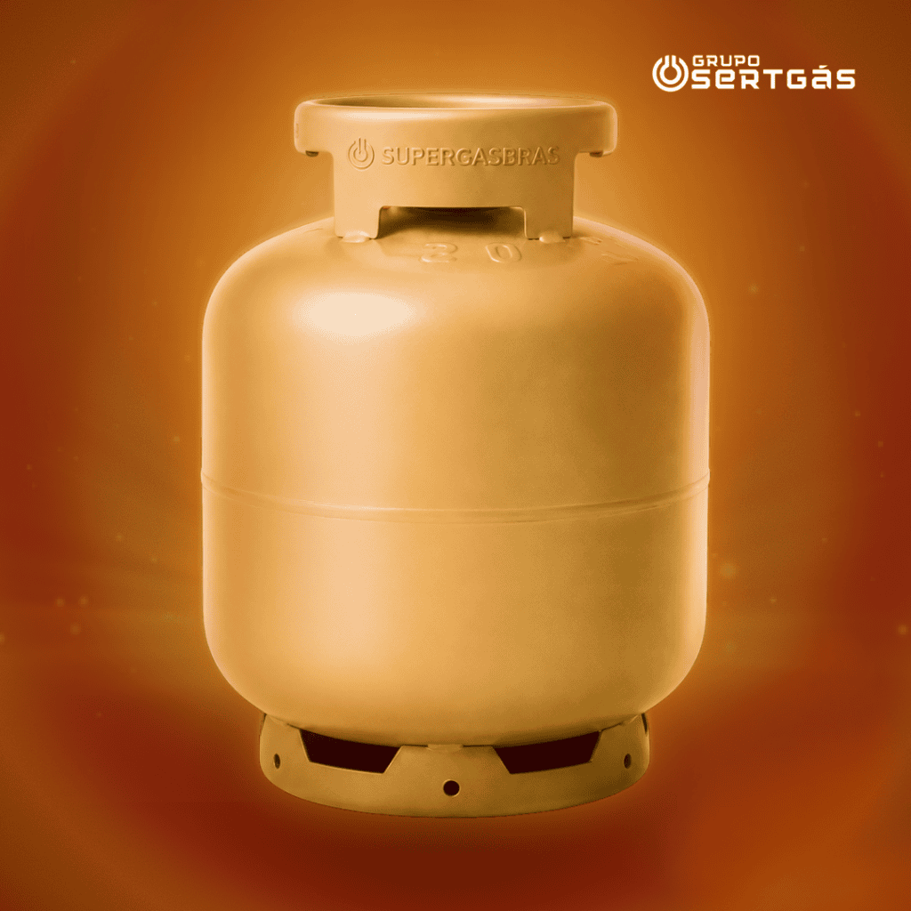 Botijões de gás de cozinha de 13kg Supergasbras disponíveis para entrega